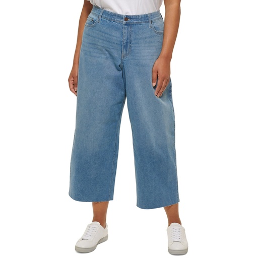 Jeans de tiro alto y pierna ancha