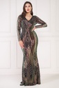 Vestido con lentejuelas y estampado