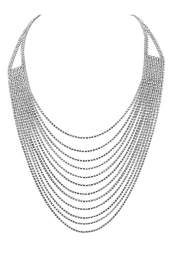 [1780001] Collar de 12 filas con pedrería
