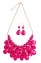 Juego de pendientes y collar burbuja