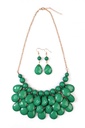 Juego de pendientes y collar burbuja