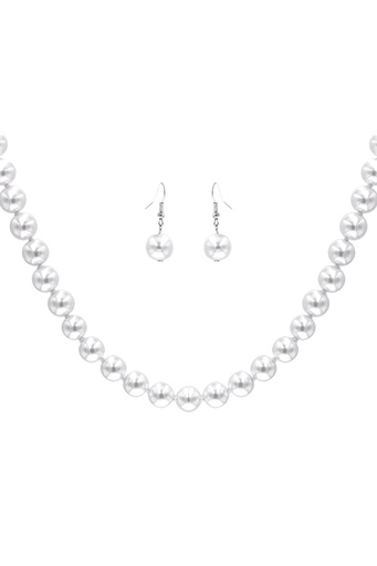 [1780008] Juego de collar y aretes de perlas