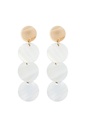 Aretes de discos de conchas