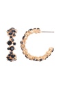 Aretes de semi aro con Pavé