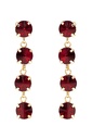 Aretes colgantes Rubí