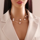 Collar con perlas de corazón