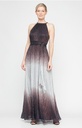 Vestido halter con estampado Ombre
