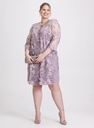 Vestido de jersey con adornos florales