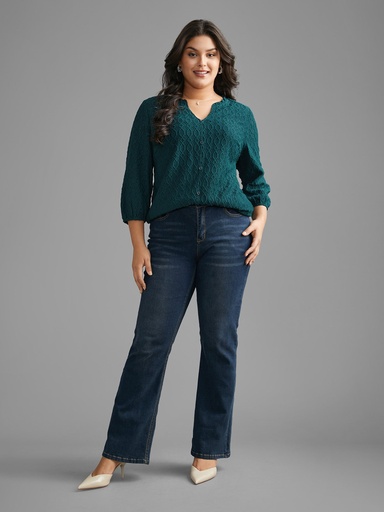Blusa jersey con botones texturizados
