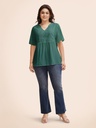Blusa con cuello de muescas