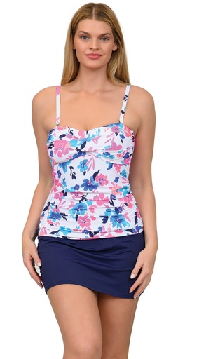 [1850027] Calzoneta floral de 2 piezas con falda