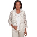 Blusa dos en uno de encaje Almond