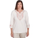 Blusa de punto bordada con  cuentas