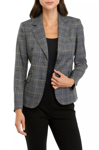 Blazer con estampado a cuadros