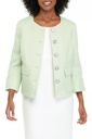 Chaqueta de tweed con cuello redondo