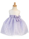 Vestido de shantung y organza