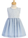 Vestido de lino y encaje floral