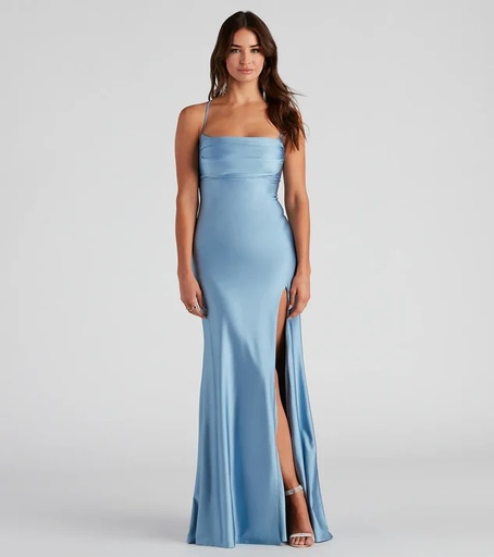 Vestido formal con abertura frontal Sky