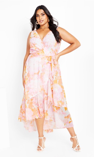 Vestido maxi en capas Sunset Haze