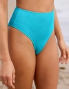 Bottom bikini arrugado corte alto