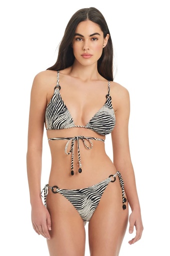 Bottom bikini con estampado cebra