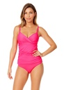Top de baño tankini drapeado