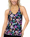 Top tankini con espalda nadadora tropical