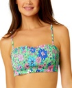 Top de bikini bandeau fruncido Peonia