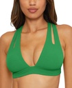 Top de bikini fruncido con recortes