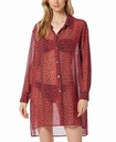 Camisera de playa convertible animal print
