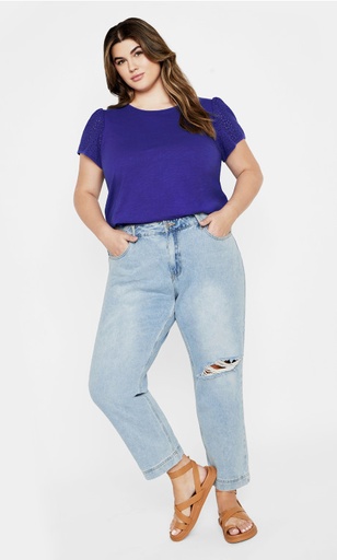 Blusa con mangas abullonadas Linny
