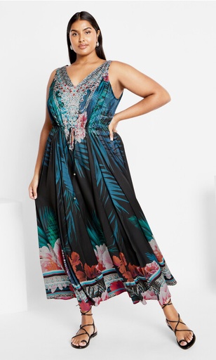 Vestido maxi con adornos Afterglow