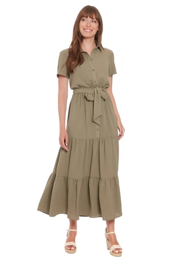 Vestido con manga corta Oliva