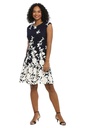 Vestido con estampado floral en cascada