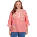 Blusa bordada con flores bohemias
