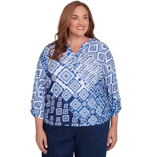 Blusa con estampado Ikat