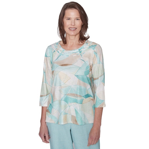 Blusa con estampado metálico