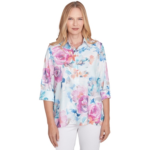 Camisera floral acuarela