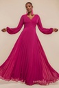 Vestido cruzado y brillante de manga larga (copia)