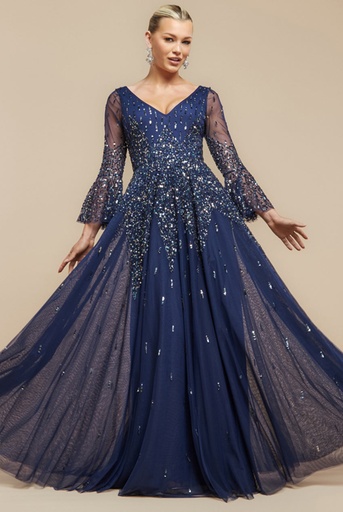 [1990007] Vestido formal con lentejuelas Sunray (copia)