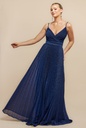 Vestido plisado de escote Bardot (copia)