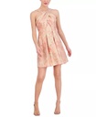 Vestido halter de jacquard