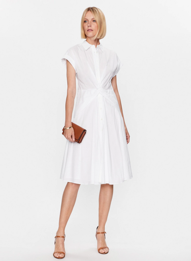 Vestido camisero con manga corta