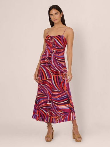 Vestido Maxi con estampado retro