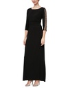 Vestido largo de jersey mate drapeado