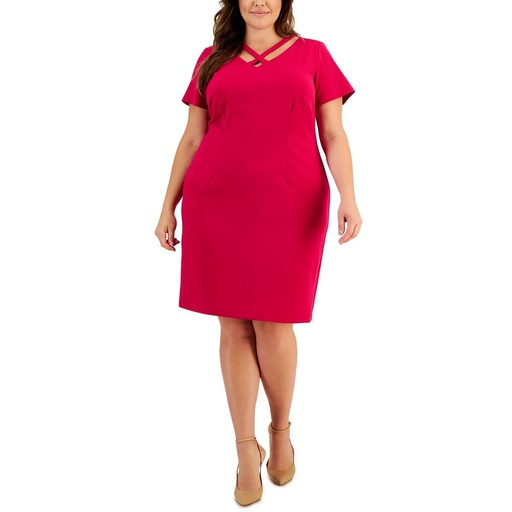 Vestido tubo de escote cruzado