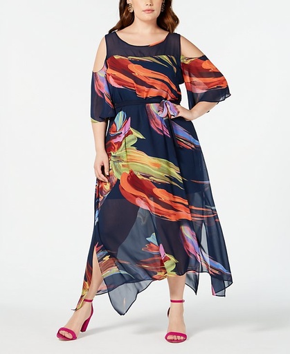 Vestido maxi de hombros descubiertos