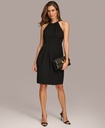 Vestido con cuello halter de cadena