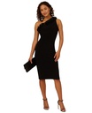 Vestido midi asimétrico con volantes