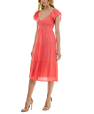 Vestido midi con falda escalonada